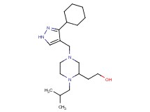 2-{4-[(3-cyclohexyl-1H-pyrazol-4-yl)methyl]-1-isobutyl-2-piperazinyl}ethanol