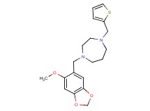 1-[(6-methoxy-1,3-benzodioxol-5-yl)methyl]-4-(2-thienylmethyl)-1,4-diazepane