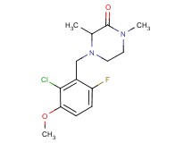 4-(2-chloro-6-fluoro-3-methoxybenzyl)-1,3-dimethylpiperazin-2-one