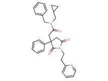 N-benzyl-N-(cyclopropylmethyl)-2-{2,5-dioxo-3-phenyl-1-[2-(2-pyridinyl)ethyl]-3-pyrrolidinyl}acetamide