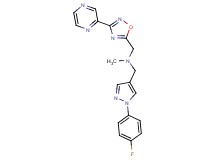 1-[1-(4-fluorophenyl)-1H-pyrazol-4-yl]-N-methyl-N-{[3-(2-pyrazinyl)-1,2,4-oxadiazol-5-yl]methyl}methanamine
