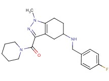 N-(4-fluorobenzyl)-1-methyl-3-(1-piperidinylcarbonyl)-4,5,6,7-tetrahydro-1H-indazol-5-amine
