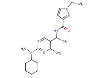 N-(1-{2-[cyclohexyl(methyl)amino]-4-methylpyrimidin-5-yl}ethyl)-1-ethyl-1H-pyrazole-3-carboxamide