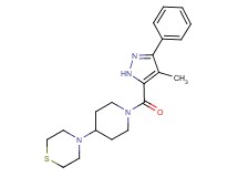 4-{1-[(4-methyl-3-phenyl-1H-pyrazol-5-yl)carbonyl]piperidin-4-yl}thiomorpholine