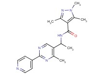 1,3,5-trimethyl-N-[1-(4-methyl-2-pyridin-4-ylpyrimidin-5-yl)ethyl]-1H-pyrazole-4-carboxamide