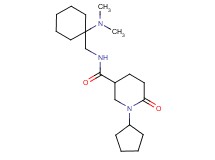 1-cyclopentyl-N-{[1-(dimethylamino)cyclohexyl]methyl}-6-oxo-3-piperidinecarboxamide