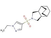 (1R*,2R*,6S*,7S*)-4-[(1-ethyl-1H-pyrazol-4-yl)sulfonyl]-4-azatricyclo[5.2.2.0~2,6~]undecane