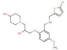 1-{3-[2-({[(5-chloro-2-thienyl)methyl]amino}methyl)-4-methoxyphenoxy]-2-hydroxypropyl}-4-piperidinol