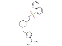 N-({1-[(4-isopropyl-1,3-thiazol-2-yl)methyl]-3-piperidinyl}methyl)-8-quinolinesulfonamide