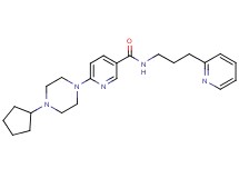 6-(4-cyclopentyl-1-piperazinyl)-N-[3-(2-pyridinyl)propyl]nicotinamide