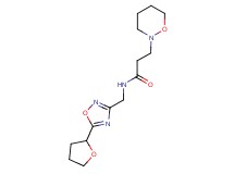 3-(1,2-oxazinan-2-yl)-N-{[5-(tetrahydrofuran-2-yl)-1,2,4-oxadiazol-3-yl]methyl}propanamide