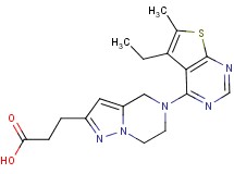 3-[5-(5-ethyl-6-methylthieno[2,3-d]pyrimidin-4-yl)-4,5,6,7-tetrahydropyrazolo[1,5-a]pyrazin-2-yl]propanoic acid