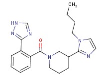 3-(1-butyl-1H-imidazol-2-yl)-1-[2-(1H-1,2,4-triazol-3-yl)benzoyl]piperidine