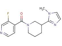 3-fluoro-4-{[3-(1-methyl-1H-imidazol-2-yl)-1-piperidinyl]carbonyl}pyridine