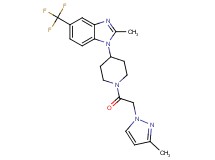 2-methyl-1-{1-[(3-methyl-1H-pyrazol-1-yl)acetyl]-4-piperidinyl}-5-(trifluoromethyl)-1H-benzimidazole