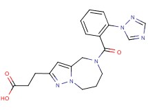 3-{5-[2-(1H-1,2,4-triazol-1-yl)benzoyl]-5,6,7,8-tetrahydro-4H-pyrazolo[1,5-a][1,4]diazepin-2-yl}propanoic acid