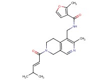 2-methyl-N-({3-methyl-7-[(2E)-4-methyl-2-pentenoyl]-5,6,7,8-tetrahydro-2,7-naphthyridin-4-yl}methyl)-3-furamide