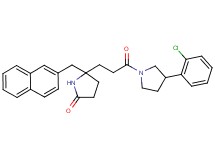 5-{3-[3-(2-chlorophenyl)-1-pyrrolidinyl]-3-oxopropyl}-5-(2-naphthylmethyl)-2-pyrrolidinone