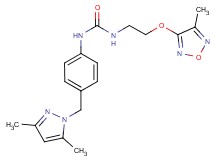 N-{4-[(3,5-dimethyl-1H-pyrazol-1-yl)methyl]phenyl}-N'-{2-[(4-methyl-1,2,5-oxadiazol-3-yl)oxy]ethyl}urea