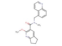 2-methoxy-N-methyl-N-(5-quinolinylmethyl)-6,7-dihydro-5H-cyclopenta[b]pyridine-3-carboxamide