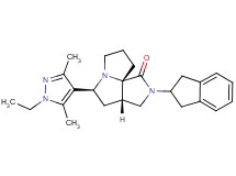 (3aS*,5S*,9aS*)-2-(2,3-dihydro-1H-inden-2-yl)-5-(1-ethyl-3,5-dimethyl-1H-pyrazol-4-yl)hexahydro-7H-pyrrolo[3,4-g]pyrrolizin-1(2H)-one