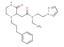 N-ethyl-2-[3-oxo-1-(3-phenylpropyl)-2-piperazinyl]-N-[2-(1H-pyrazol-1-yl)ethyl]acetamide