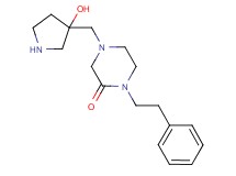 4-[(3-hydroxy-3-pyrrolidinyl)methyl]-1-(2-phenylethyl)-2-piperazinone dihydrochloride
