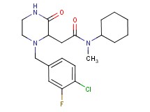 2-[1-(4-chloro-3-fluorobenzyl)-3-oxo-2-piperazinyl]-N-cyclohexyl-N-methylacetamide