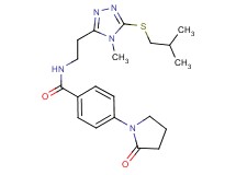 N-{2-[5-(isobutylthio)-4-methyl-4H-1,2,4-triazol-3-yl]ethyl}-4-(2-oxo-1-pyrrolidinyl)benzamide