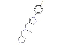 1-[1-(4-fluorophenyl)-1H-pyrazol-4-yl]-N-methyl-N-(3-pyrrolidinylmethyl)methanamine