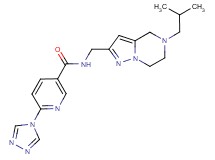N-[(5-isobutyl-4,5,6,7-tetrahydropyrazolo[1,5-a]pyrazin-2-yl)methyl]-6-(4H-1,2,4-triazol-4-yl)nicotinamide