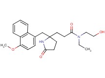 N-ethyl-N-(2-hydroxyethyl)-3-{2-[(4-methoxy-1-naphthyl)methyl]-5-oxo-2-pyrrolidinyl}propanamide