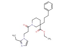 ethyl 1-[3-(2-ethyl-1H-imidazol-1-yl)propanoyl]-3-(3-phenylpropyl)-3-piperidinecarboxylate