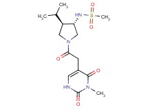 N-{(3S*,4R*)-4-isopropyl-1-[(3-methyl-2,4-dioxo-1,2,3,4-tetrahydropyrimidin-5-yl)acetyl]pyrrolidin-3-yl}methanesulfonamide