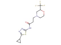 N-(5-cyclopropyl-1,3,4-thiadiazol-2-yl)-3-[2-(trifluoromethyl)morpholin-4-yl]propanamide