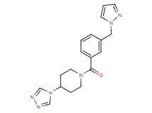 1-[3-(1H-pyrazol-1-ylmethyl)benzoyl]-4-(4H-1,2,4-triazol-4-yl)piperidine