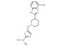 N,N-dimethyl-5-{[3-(4-methyl-1H-benzimidazol-2-yl)-1-piperidinyl]methyl}-1,3-thiazol-2-amine