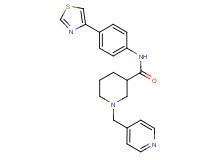 1-(4-pyridinylmethyl)-N-[4-(1,3-thiazol-4-yl)phenyl]-3-piperidinecarboxamide