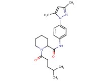 N-[4-(3,5-dimethyl-1H-pyrazol-1-yl)phenyl]-1-(4-methylpentanoyl)-2-piperidinecarboxamide