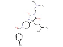3-[2-(dimethylamino)ethyl]-5-[1-(4-methylbenzoyl)-4-piperidinyl]-5-(3-methylbutyl)-2,4-imidazolidinedione