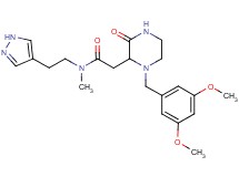 2-[1-(3,5-dimethoxybenzyl)-3-oxo-2-piperazinyl]-N-methyl-N-[2-(1H-pyrazol-4-yl)ethyl]acetamide