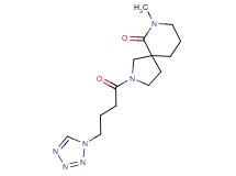 7-methyl-2-[4-(1H-tetrazol-1-yl)butanoyl]-2,7-diazaspiro[4.5]decan-6-one