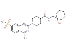 N-[(1-hydroxycyclohexyl)methyl]-1-[4-methyl-7-(methylsulfonyl)-2-quinazolinyl]-4-piperidinecarboxamide