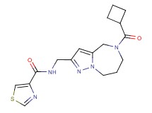 N-{[5-(cyclobutylcarbonyl)-5,6,7,8-tetrahydro-4H-pyrazolo[1,5-a][1,4]diazepin-2-yl]methyl}-1,3-thiazole-4-carboxamide