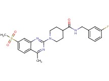 N-(3-fluorobenzyl)-1-[4-methyl-7-(methylsulfonyl)-2-quinazolinyl]-4-piperidinecarboxamide