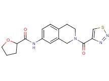 N-[2-(1,2,3-thiadiazol-4-ylcarbonyl)-1,2,3,4-tetrahydro-7-isoquinolinyl]tetrahydro-2-furancarboxamide