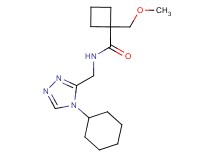 N-[(4-cyclohexyl-4H-1,2,4-triazol-3-yl)methyl]-1-(methoxymethyl)cyclobutanecarboxamide