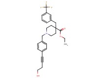 ethyl 1-[4-(4-hydroxy-1-butyn-1-yl)benzyl]-4-[3-(trifluoromethyl)benzyl]-4-piperidinecarboxylate