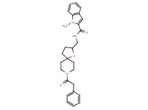1-methyl-N-{[8-(phenylacetyl)-1-oxa-8-azaspiro[4.5]dec-2-yl]methyl}-1H-indole-2-carboxamide