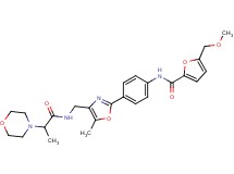 5-(methoxymethyl)-N-{4-[5-methyl-4-({[2-(4-morpholinyl)propanoyl]amino}methyl)-1,3-oxazol-2-yl]phenyl}-2-furamide
